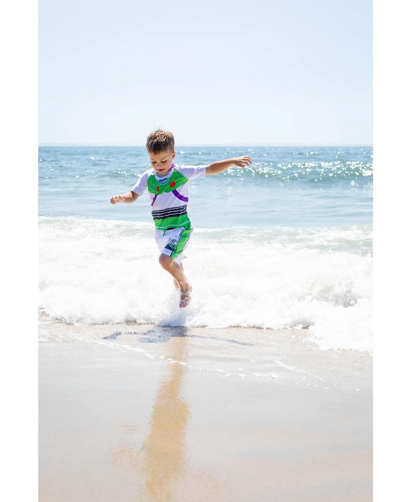 Toy Story Boys Pullover Rash Guard and Swim Trunks Outfit Set