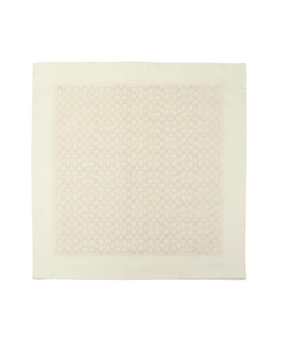 Coach Women's Textured Signature Print Silk Square Scarf
