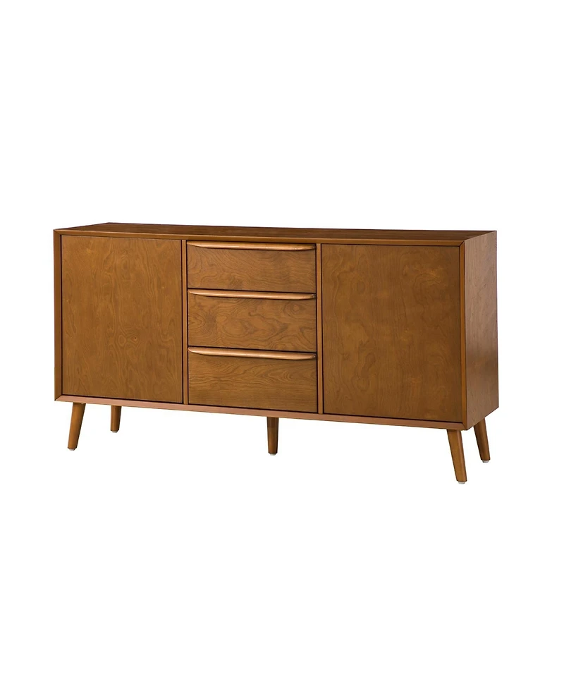 MId-century Modern Victor 57"Wide 3 Drawer Sideboard