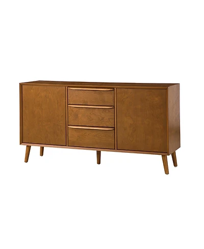 MId-century Modern Victor 57"Wide 3 Drawer Sideboard