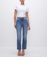 Good American Women's Always Fits Legs Straight-Leg Jeans