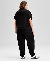 Now This Trendy Plus Size Cap Sleeve Scuba Knit Hoodie Jogger Pants Exclusively At Macys