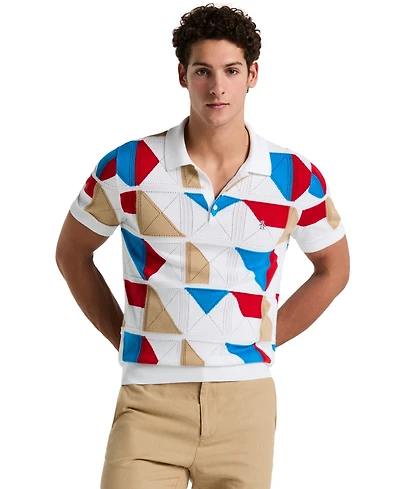 Original Penguin Men's Slim-Fit Multicolor Jacquard Polo Sweater