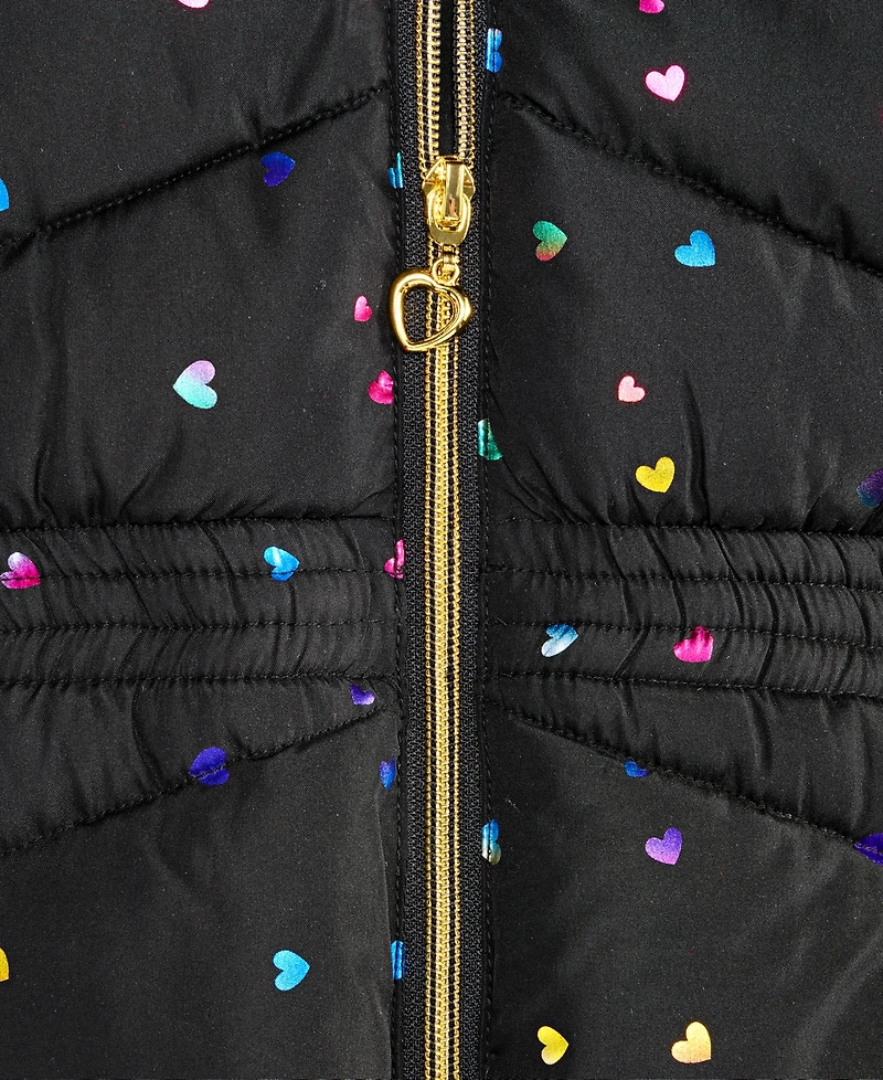 S Rothschild & Co Toddler and Little Girls Foil Quilt Puffer Jacket