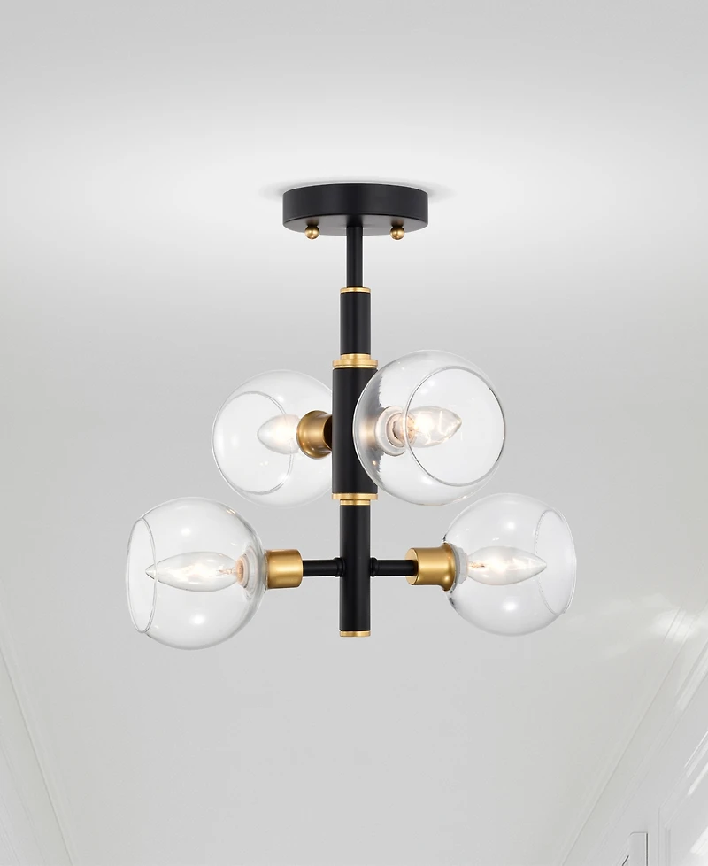Home Accessories 15" Silvia 4-Light Indoor Semi-Flush Mount Ceiling Light