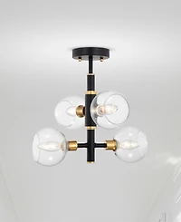 Home Accessories 15" Silvia 4-Light Indoor Semi-Flush Mount Ceiling Light