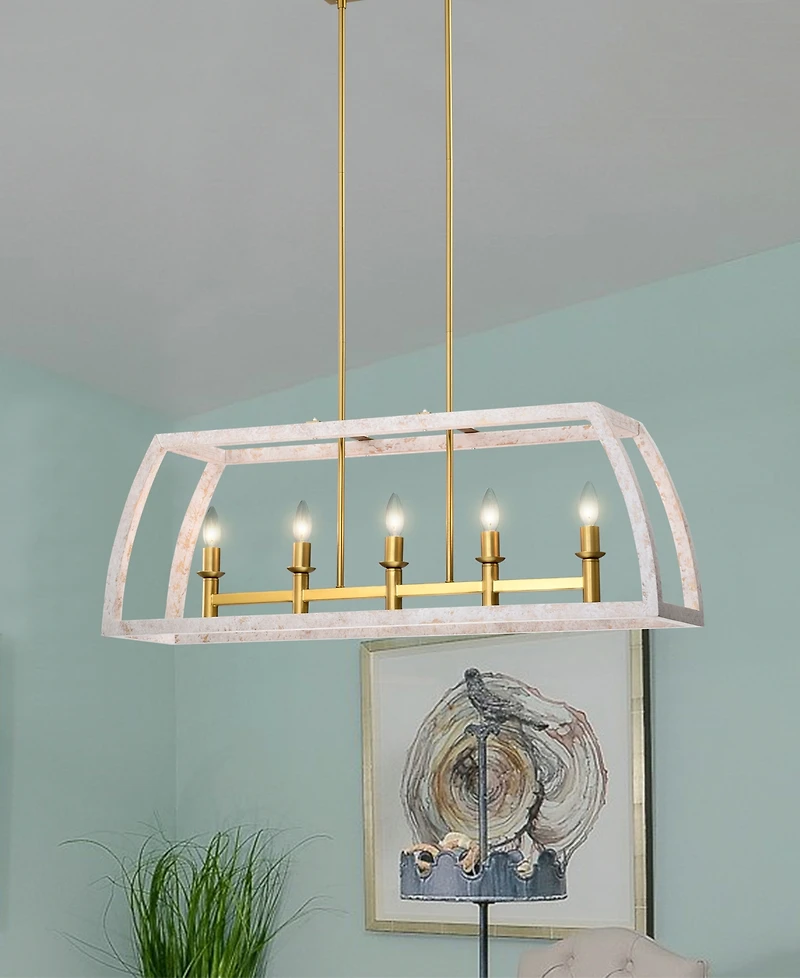 Home Accessories 39" Nermin 5-Light Indoor Chandelier