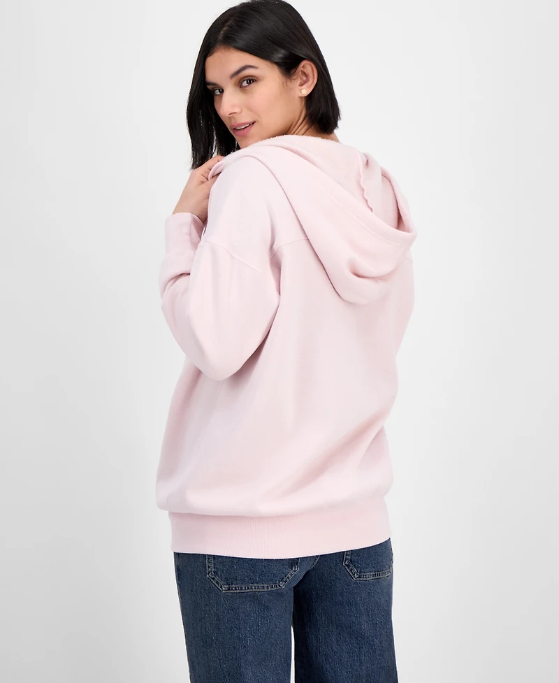 Hippie Rose Juniors' Oversized Full-Zip Hoodie