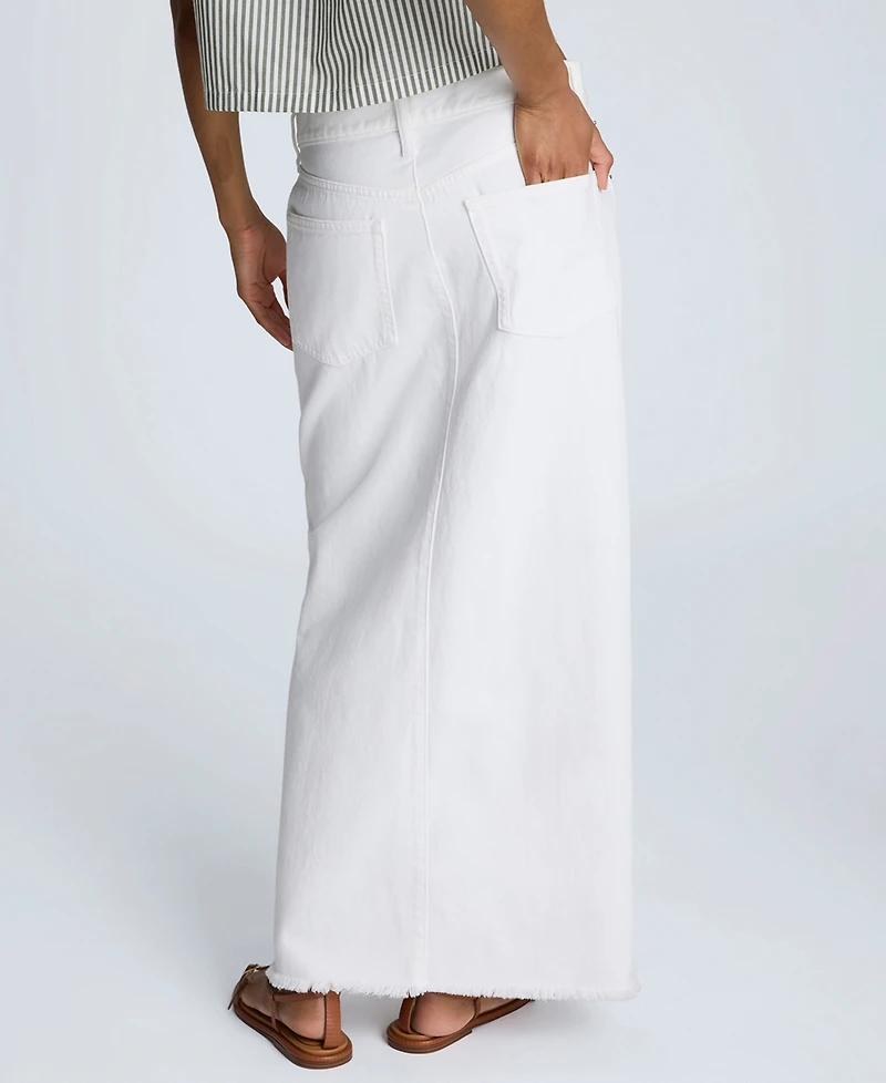 Kenneth Cole Women's Fray-Hem Slit-Front Maxi Skirt