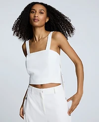 Kenneth Cole Women's Cropped Sleeveless Bustier Top