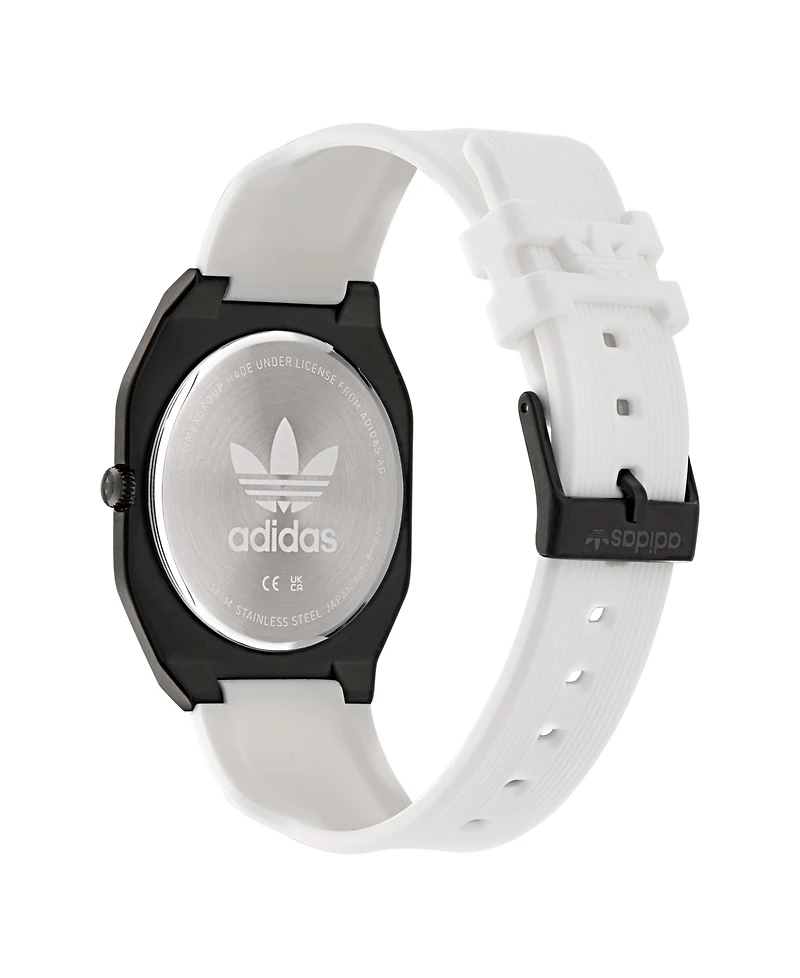 adidas Unisex Analog White Silicone Watch, 39mm