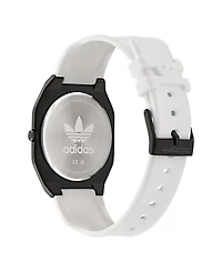 adidas Unisex Analog White Silicone Watch, 39mm
