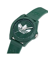 adidas Unisex Analog Green Resin Watch, 41mm