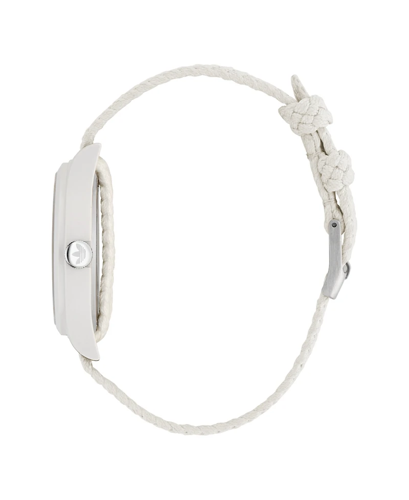 adidas Unisex Analog White Nylon Watch, 39mm