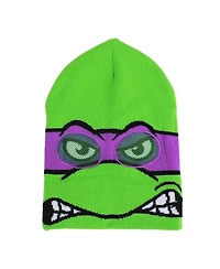 Teenage Mutant Ninja Turtles Men's Tmnt Rolldown Donny Adult Acrylic Mesh Eye Green Beanie