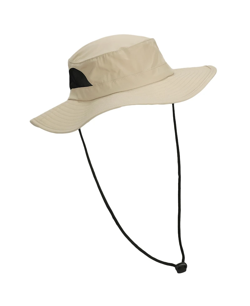 Generic Men's 2-Pack Charcoal & Khaki Wide Brim Technical Boonie Sun Hat with Vented Mesh Piecing