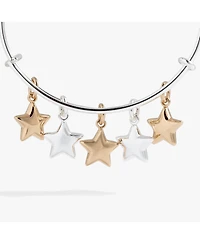Puffy Star Multi Charm Bangle Bracelet
