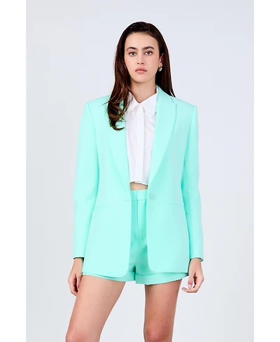 endless rose Women's Single-Breasted Blazer