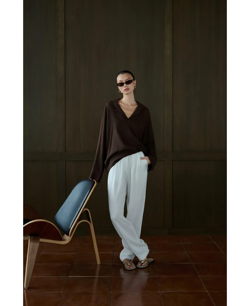 WeWoreWhat Women's Kaftan Linen Top