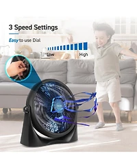 Commercial Cool Floor Fan for Home, Garage, Bedroom, or Office, Cooling Fan for Floor with 3 Fan Settings, Quiet Floor Fan with Adjustable Tilt Angle