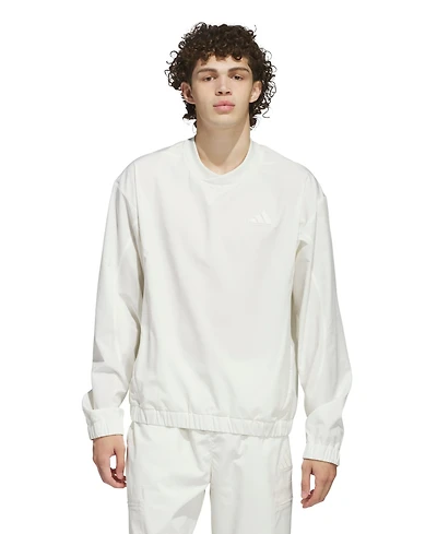 adidas Men's Woven Crew Neck Sweatshirt