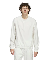 adidas Men's Woven Crew Neck Sweatshirt