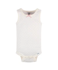 Gerber Baby Girls Sleeveless Flowers Onesies, 5-Pack