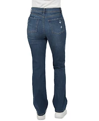Rewash Juniors' High-Rise Loose Bootcut Jeans
