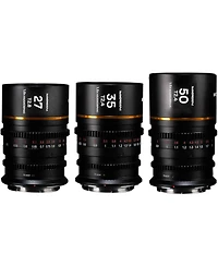 Venus Laowa Nanomorph S35 Prime 3-Lens Bundle with 35mm, 50mm T2.4 and 27mm T2.8 Anamorphic Lens for Dji Dl, Amber Flare