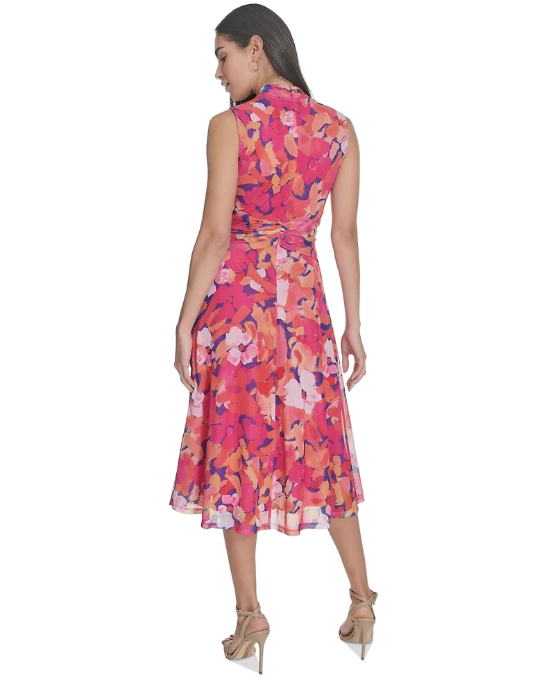 Jessica Howard Petite Floral Surplice-Neck Midi Dress