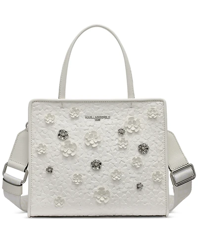 Karl Lagerfeld Paris Maybelle Satchel with Floral Pins