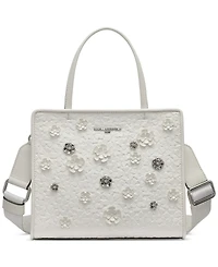 Karl Lagerfeld Paris Maybelle Satchel with Floral Pins