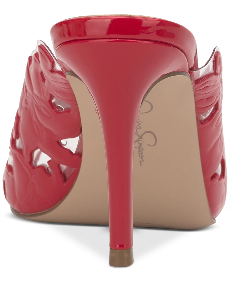 Jessica Simpson Women's Justera Cutout Floral Mules