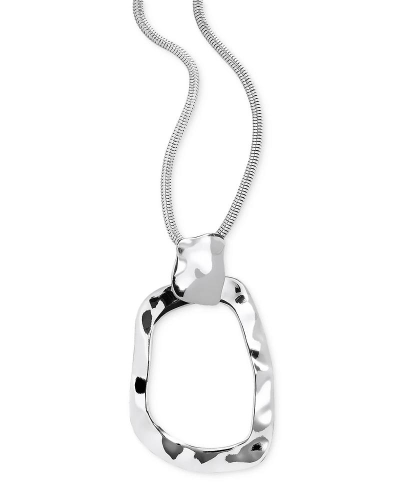 I.n.c. International Concepts Chunky Hammered Link Long Pendant Necklace, 28-3/4" + 3" extender, Exclusively at Macy's