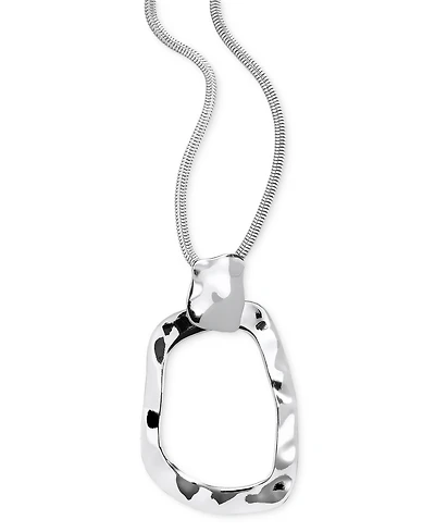 I.n.c. International Concepts Chunky Hammered Link Long Pendant Necklace, 28-3/4" + 3" extender, Exclusively at Macy's