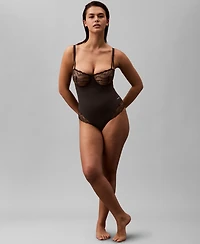 Calvin Klein Women's Lace-Trim Shapewear Bodysuit QF8002