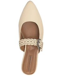 Lucky Brand Women's Nicona Eyelet Buckle Mule Flats