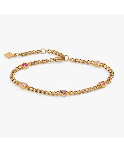 Heart Curb Chain Bracelet
