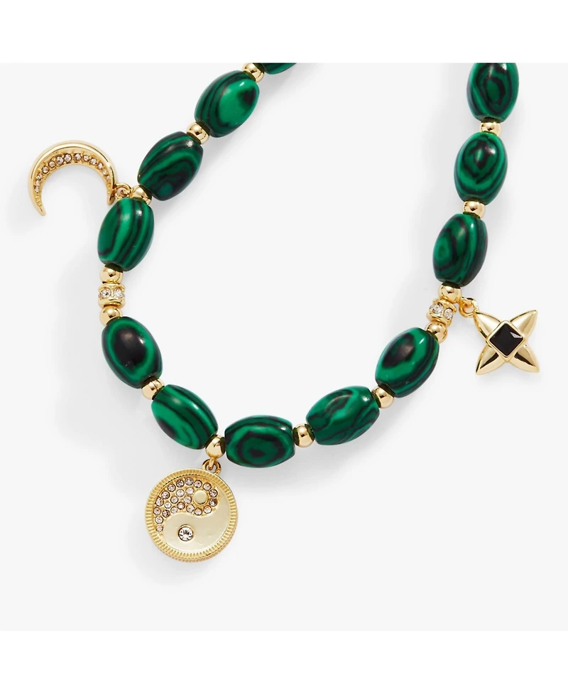 Alex and Ani Malachite Fashion Charm Bracelet