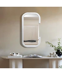 LuxenHome White C-Frame Accent and Vanity Wall Mirror