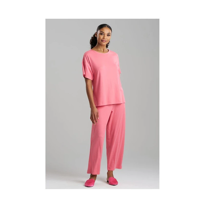 Natori Women's Soothe Short Sleeve Pant Set