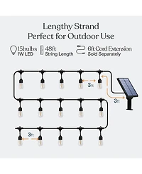 Ambience Pro 48 ft. Outdoor Solar Led String Lights with Warm White Hue