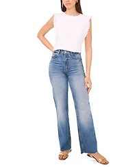 Vince Camuto Women's Cotton Eyelet-Lace Trim Tank Top