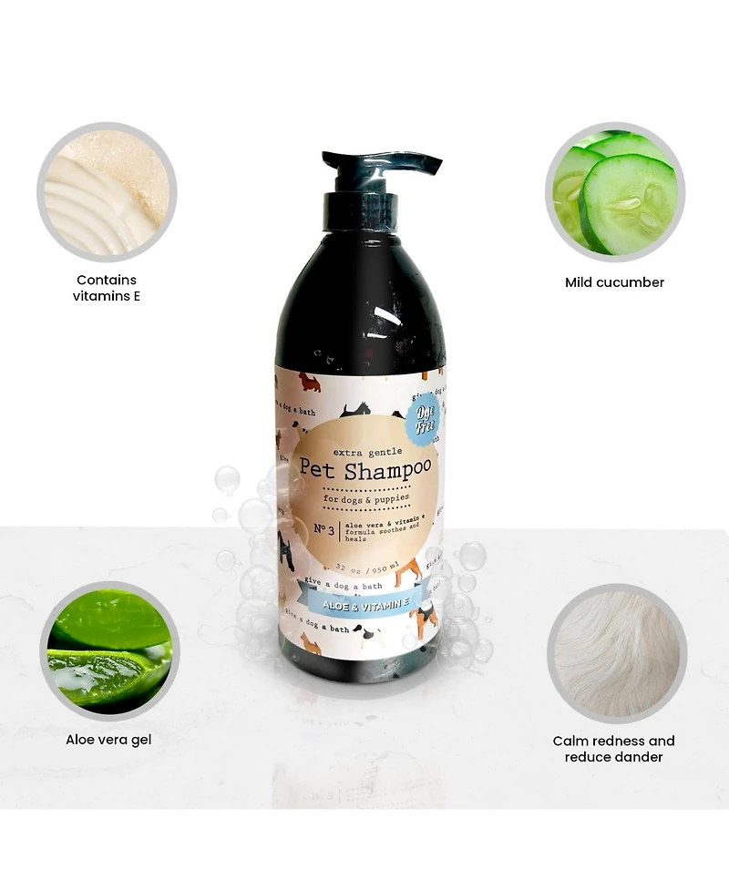 Precious Tails Aloe & Vitamin E Extra Gentle Pet Shampoo 32 fl oz, Dye Free
