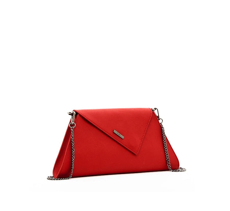 Susu Red Clutch Bag Leather Clutch Purse Crossbody Evening Purse Unique Women's Red Handbag