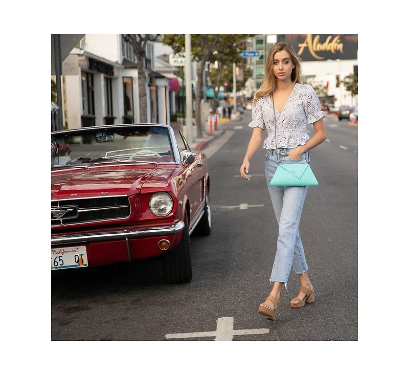 Susu Leather Clutch Bag Turquoise Evening Purse Unique Women's Handbag