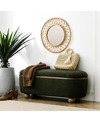 Upholstered End of Bed Storage Ottoman Bench with Seating and Hidden Compartment for Bedroom or Living Room Organization-The Pop Home