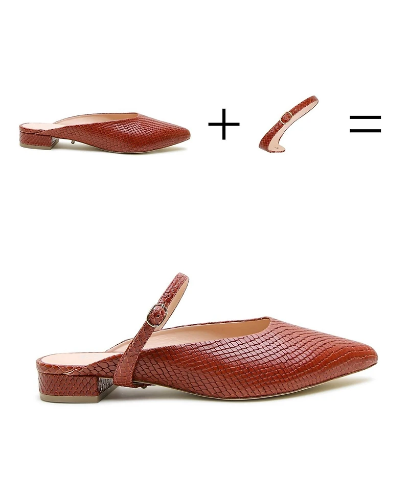 Alterre Women's Brown Snake Twiggy Customizable Point Slide