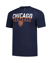 Fanatics Men's Navy Chicago Bears Blocked T-Shirt