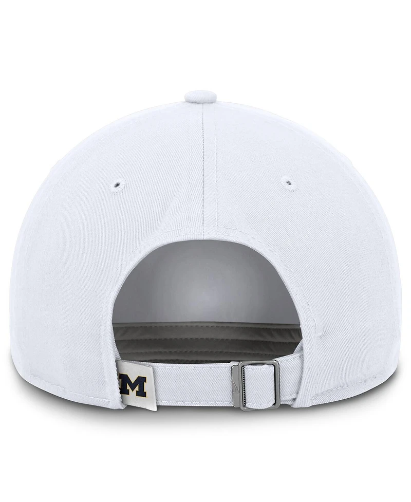 Jordan Men's White Michigan Wolverines Club Swoosh Performance Adjustable Hat